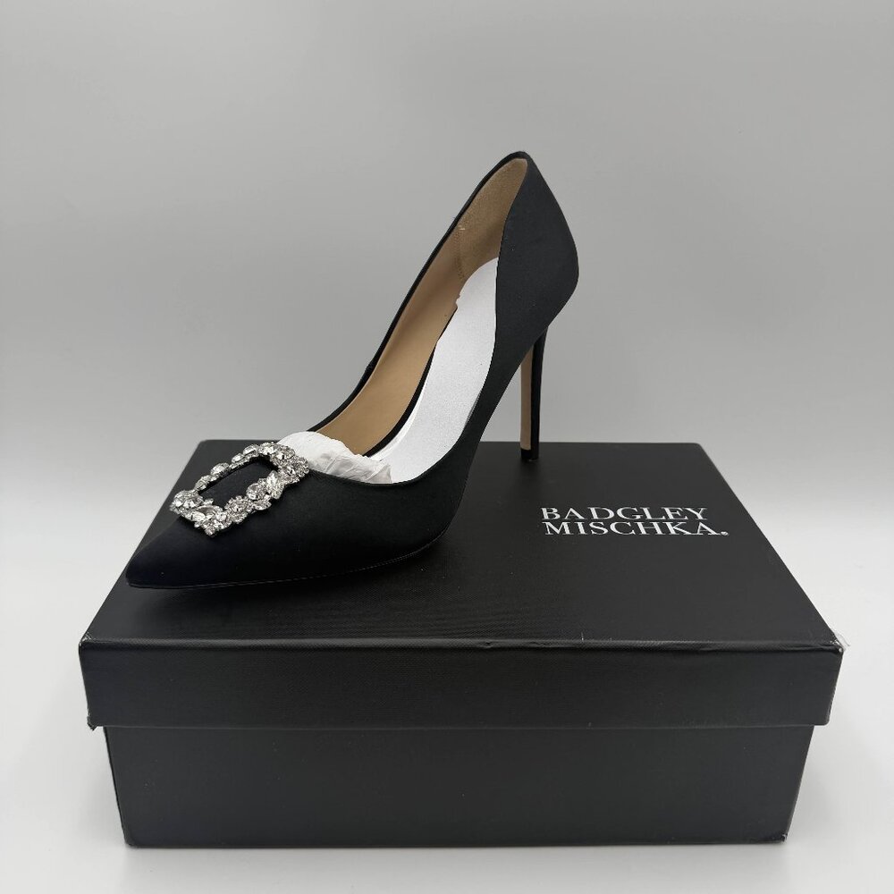 Badgley Mischka Black Pointed Toe Heels Pumps Women’s Size 10